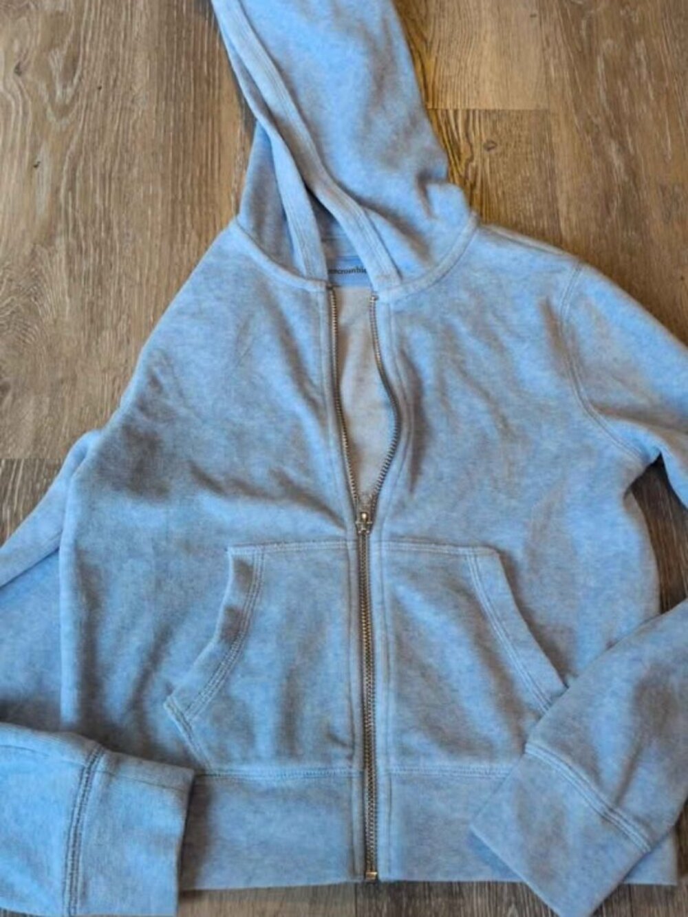 Abercrombie Kids Velour Zip-Up Hoodie 7/8